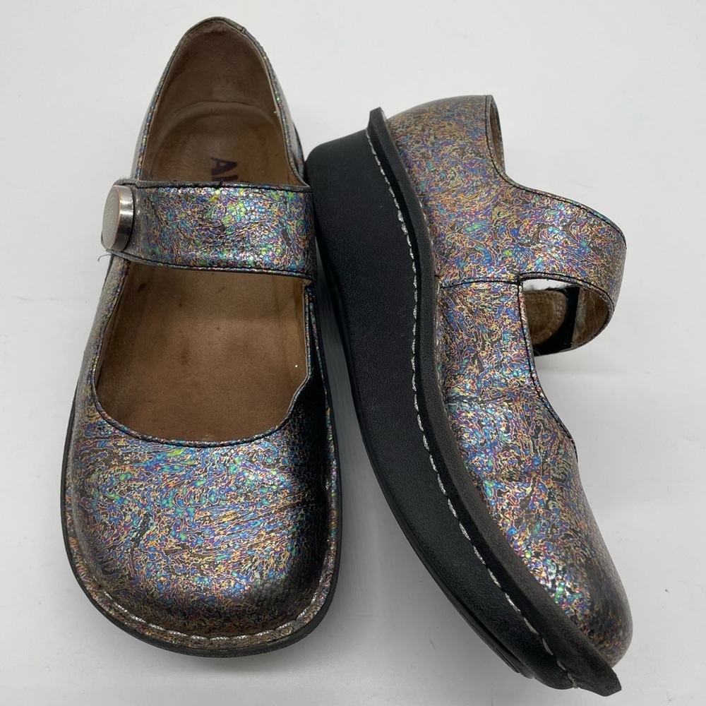 Alegria Mary Jane comfort shoes Paloma Tota George Rainbow leather Women’s us 8